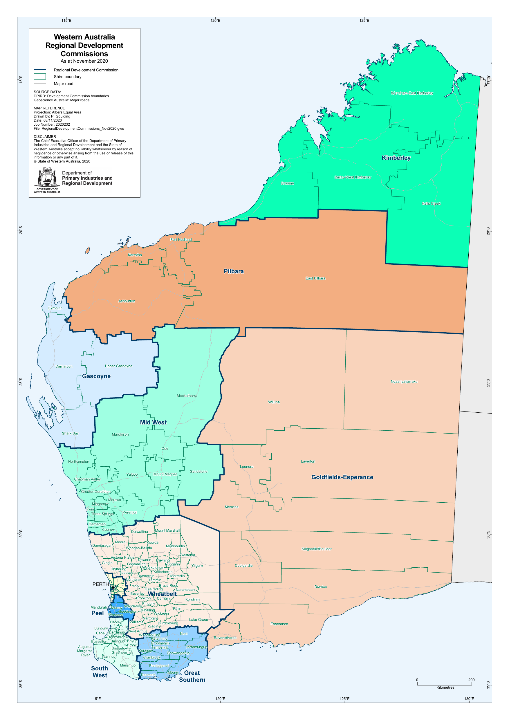 Map of Western Australia